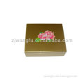 2013 fashion design golden color wooden flower printed box